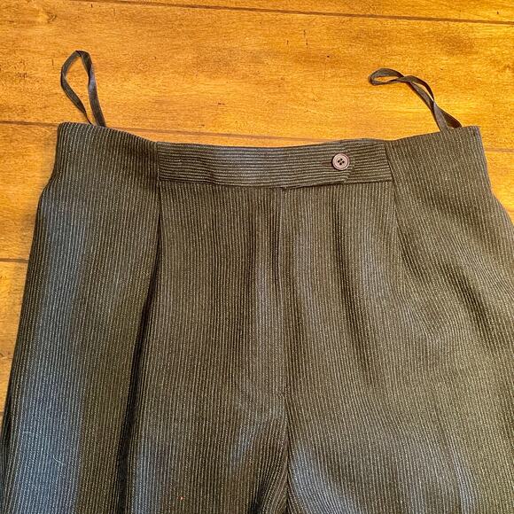 Valerie Stevens Doubler Breasted Pure Wool Pant Suit Women's Sz 12 Two-Piece Blk - Picture 10 of 16